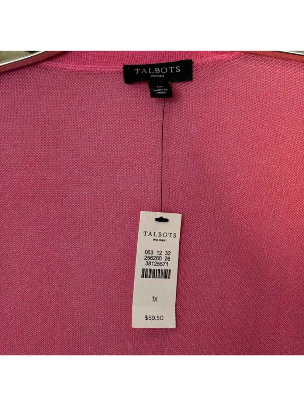 Talbots Rose Pink Rita Cardigan 3/4 Sleeve Lightweight Size 1X Rayon - Picture 2 of 7